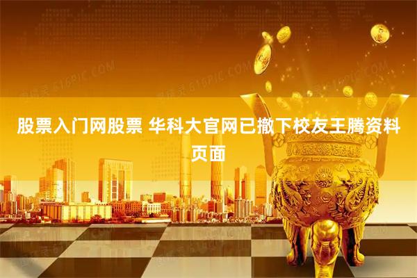 股票入门网股票 华科大官网已撤下校友王腾资料页面